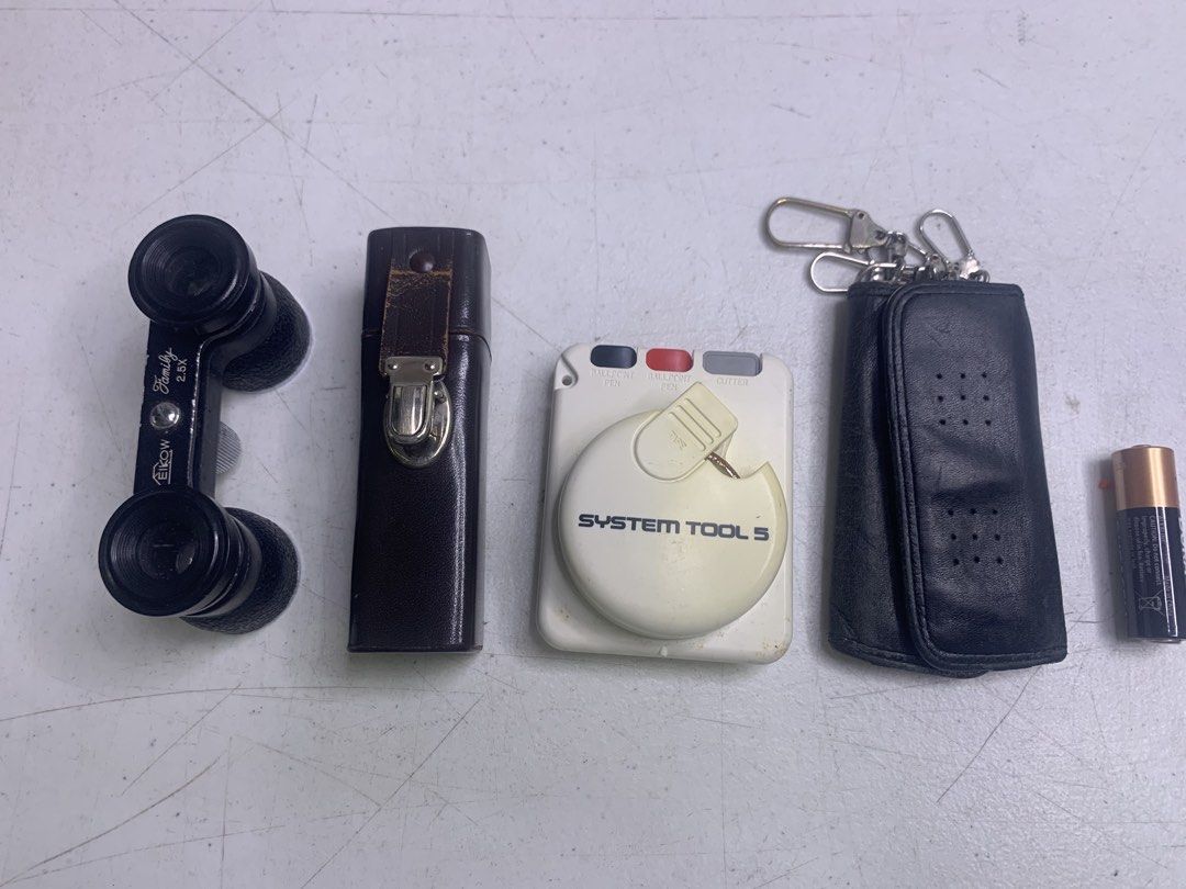 Anik Anik - Leather Key Wallet / Mini Binoculars (Category: Everything Else Others) located in Carmona. Submitted by bihira (Listing ID 1464261242, Image 1). Description: Anik Anik - Leather Key Wallet / Mini Binoculars - WYSIWYG - Mini Binoculars - Leather Key Wallet - Small Leather Case - Stationary Tool - Tape Dispenser / Cutter / Pen.