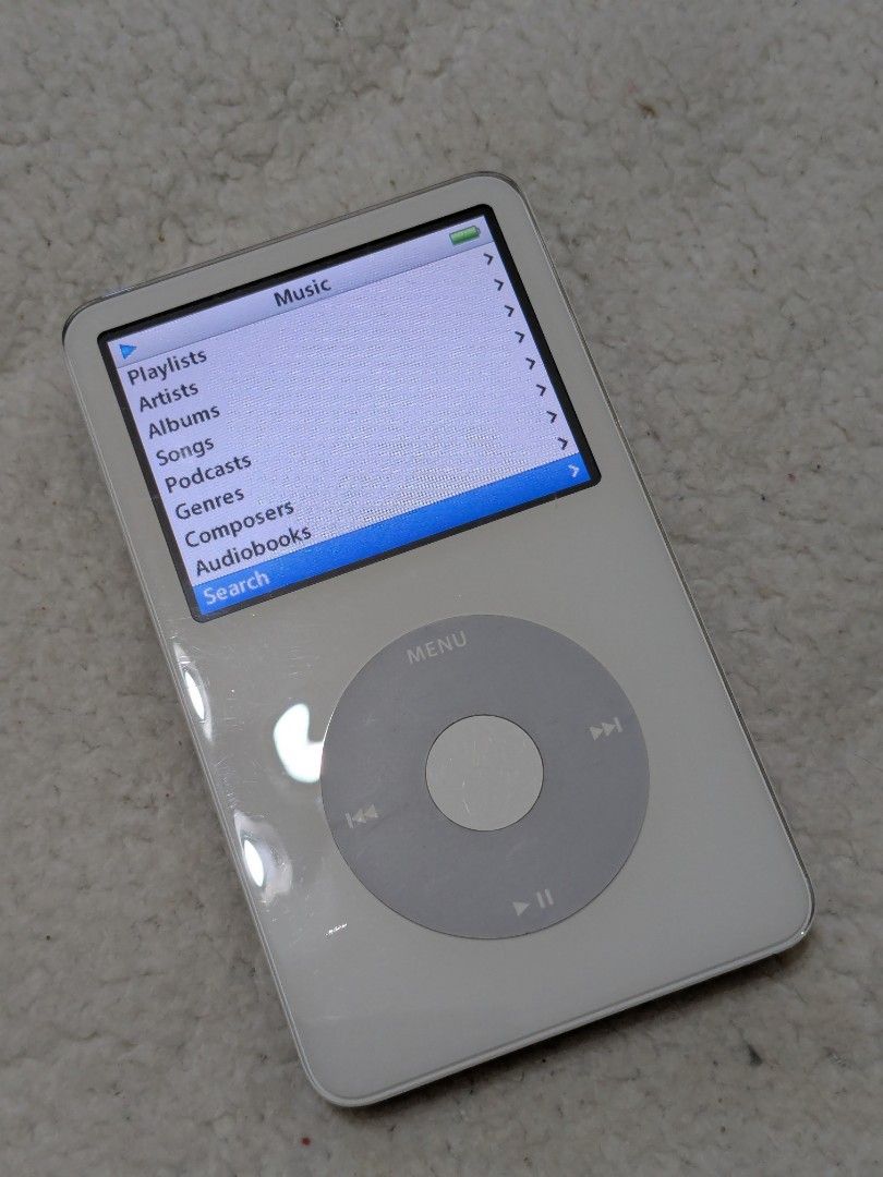 Apple iPod Video 5.5th Gen White (80GB (Category: Portable Music Players) located in Binmaley. Submitted by northpixel (Listing ID 1464169398, Image 3). Description: Apple iPod Video 5.5th Gen White (80GB) Good condition Good battery life Good hdd health (check picture) Can sync well on itunes With songs included (can add your playlist from streaming platform) Unit and cable only ✅6500 fixed ✅COD/Gcash payment ✅PM.