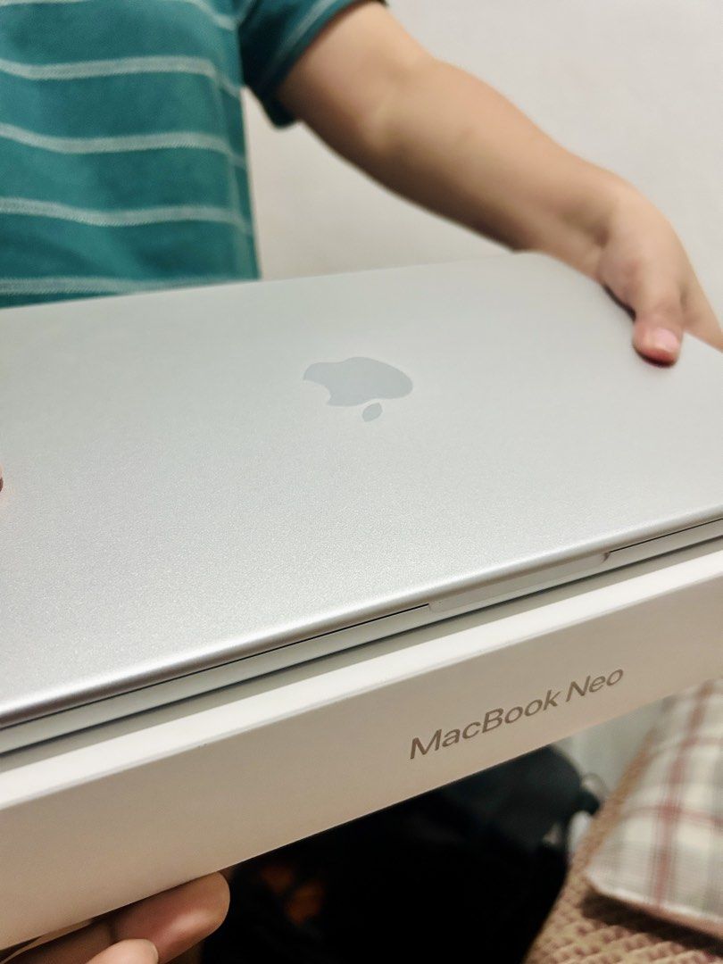 Apple MacBook Neo 13" with Magic Mouse and Charger (Category: Laptops & Notebooks) located in Quezon City. Submitted by lamagnamark (Listing ID 1464179521, Image 3). Description: Selling a MacBook Neo 13 inch. Includes the original box, Magic Mouse, and USB-C charging cable. Purchased July 4, 2022. Limited warranty until July 4, 2027. Great for everyday use and work. All original accessories are included..