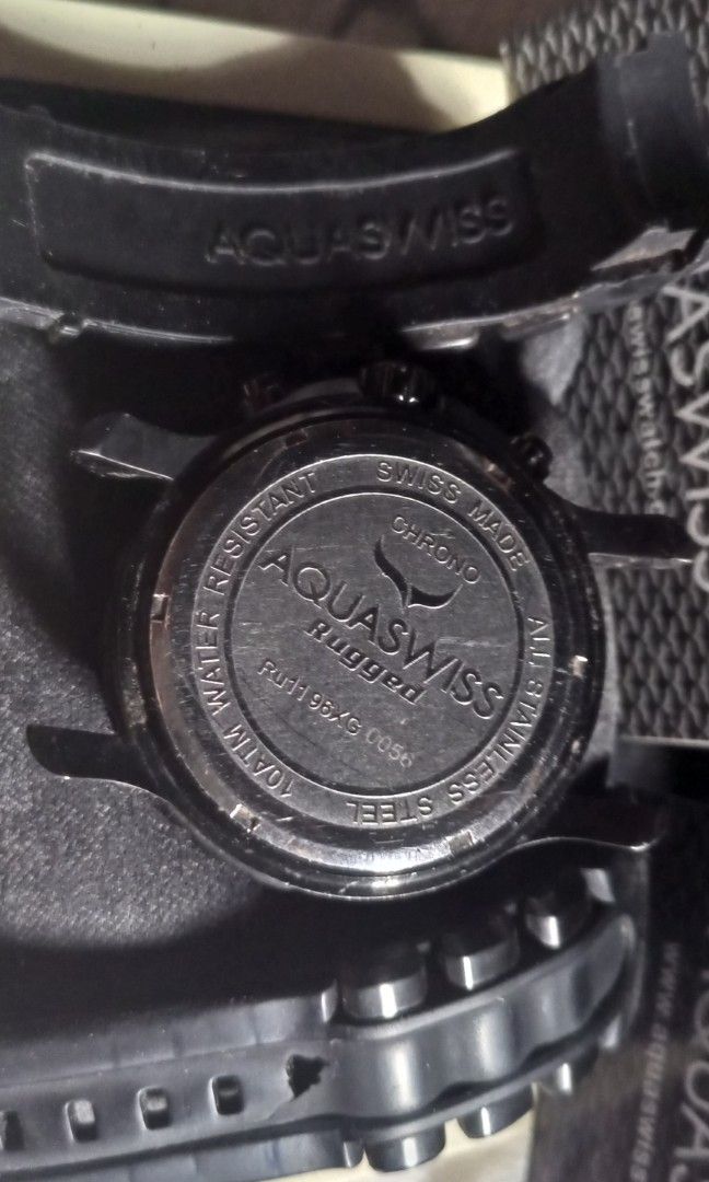 Aquaswiss Rugged Chrono Watch (Category: Men's Watches) located in Navotas City. Submitted by ruffus_bns (Listing ID 1464257028, Image 3). Description: (Buy @ Your Own Risk) Aquaswiss Chrono rugged (No batt) Matagal na kasing nakatago malabon City... 1 8 0 0.
