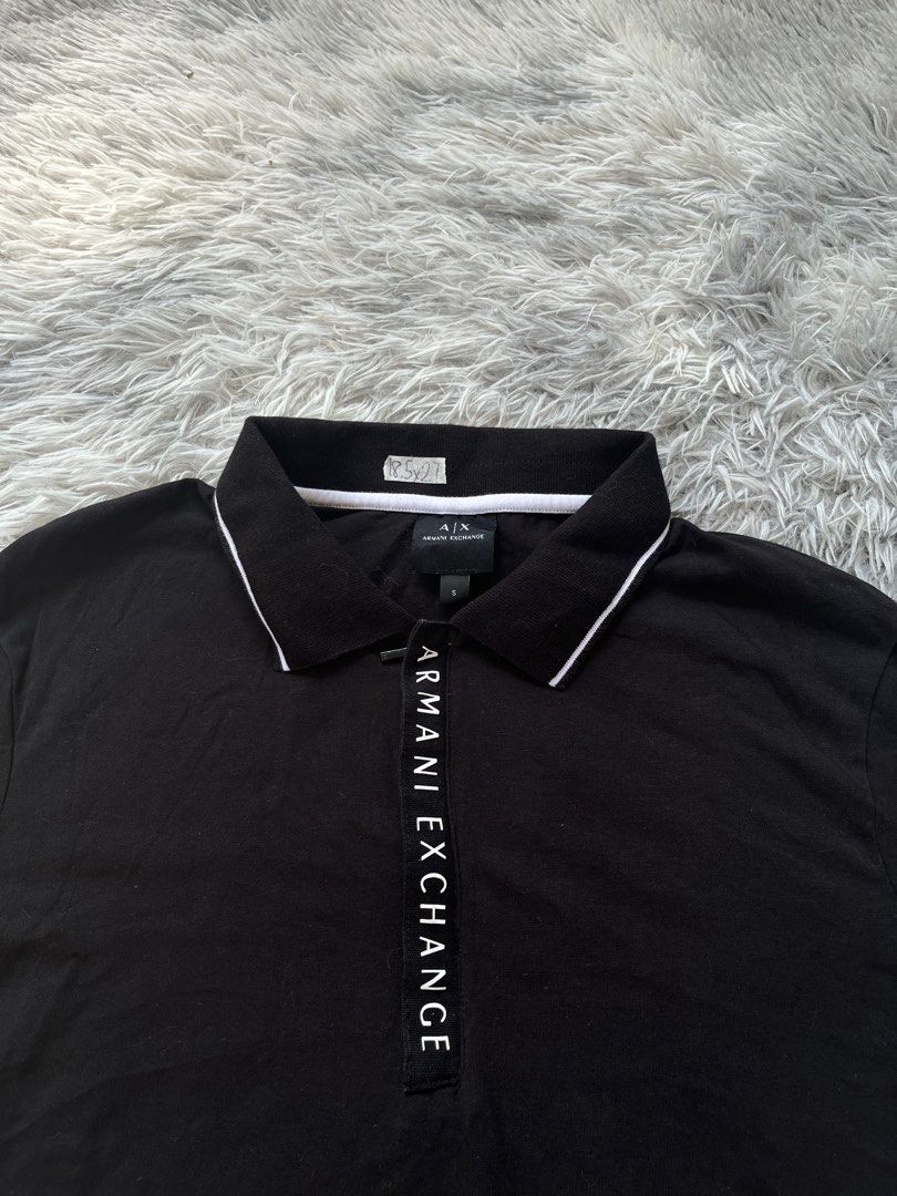 Armani Exchange Polo Shirt (Category: Tshirts & Polo Shirts ) located in Lipa City. Submitted by kent.finds (Listing ID 1464300898, Image 2). Description: Dimension: 📏W 18.5 📏L 27 Color Rate: 9.8/10 📌 Excellent Condition 💸 Mine : ₱1,200 + Shipping Fee🚚 Issue: ❌.