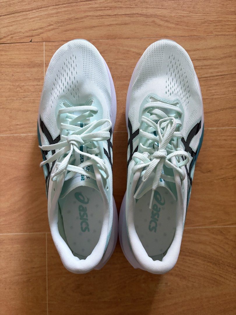 Asics Magic Speed 4 - US 10 / UK 9 Men’s (Category: Sneakers) located in Quezon City. Submitted by cat_man_dudu (Listing ID 1464218875, Image 1). Description: Used only to try indoors, never used in a run. Soothing sea/Black colorway. No tags, no box. RFS: Bought these before I discovered Superblast so I never used them. Meet up in Gateway on most days or on Ayala Car-free Sundays.