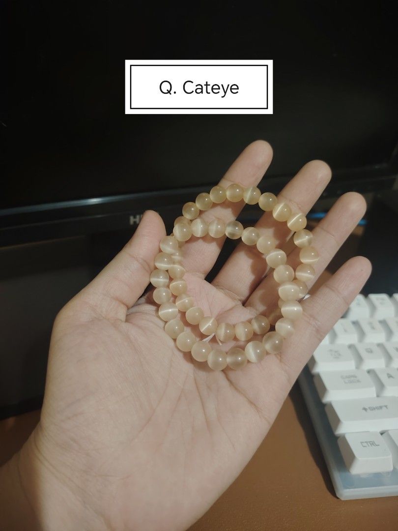 Assorted: Cateye + Obsidian + Tiger Eye (Category: Bracelets) located in Caloocan City. Submitted by cherishedfinds (Listing ID 1464258275, Image 3). Description: - Real stone - 199 each 💠 2 for 380 💠 3 for 560 - 4 for 720 💠 5 for 880 - Spent 500, get a freebie 🎁 - Open for take all.