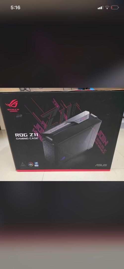 ASUS ROG Z11 Gaming Case (Category: Cases & Covers) located in Caloocan City. Submitted by zenmountain.baaaf0 (Listing ID 1464276141, Image 3). Description: - ASUS ROG Z11 Gaming Case - Compact design, ideal for building a gaming rig - Features a sleek tempered glass side panel - Comes with original box and dust cover - Great for a stylish and powerful setup - Feel free to ask any questions!.