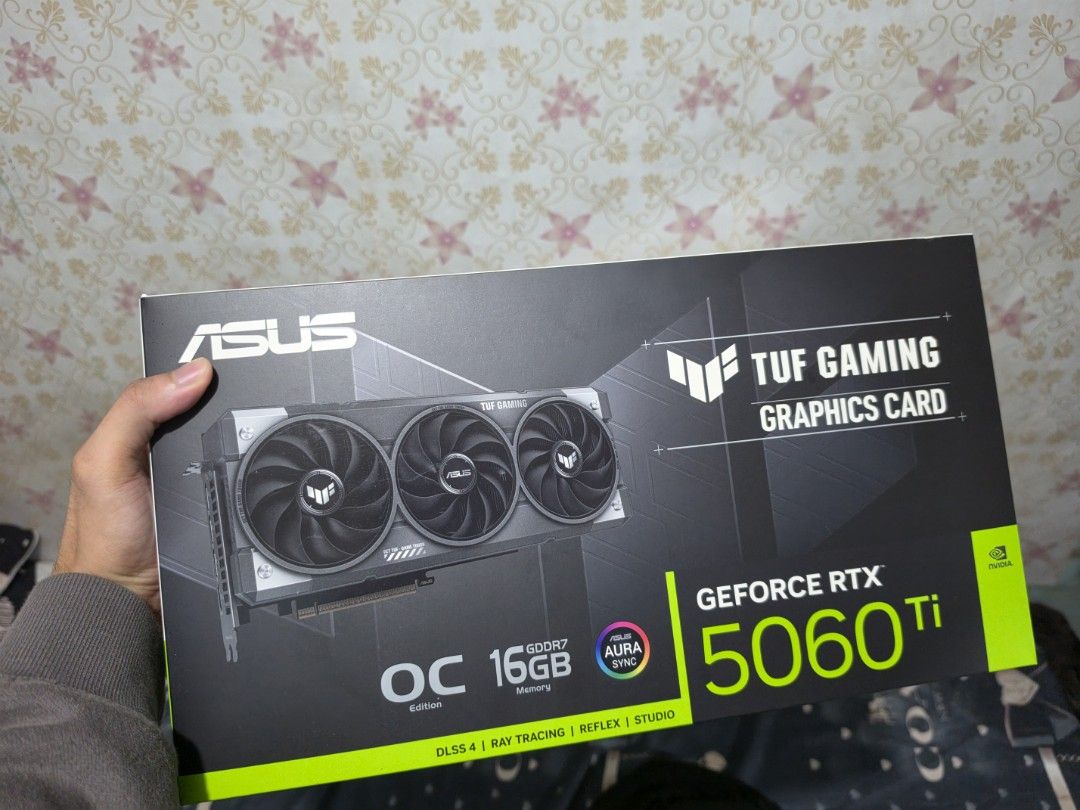 ASUS TUF RTX 5060TI 16GB (Category: Computer Parts) located in San Pablo. Submitted by jcatili002 (Listing ID 1464170590, Image 1). Description: -bought this nang September 13 2026 -box has a little damage, no biggie -for a few days only, in a very very good state -price depends on the market today Reason: wants to switch to 5080.