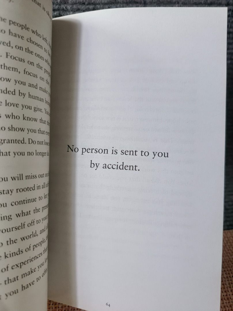 Authentic "A gentle reminder" Book (Category: Storybooks) located in San Leonardo. Submitted by burgossanleonardo.12345 (Listing ID 1464183109, Image 2). Description: - Book of inspiring quotes for reflection and personal growth. - Features phrases like 'No person is sent to you by accident.' and 'To be who you are... is beautiful.' - Dark green cover with the title 'take what you need' in a lighter font..