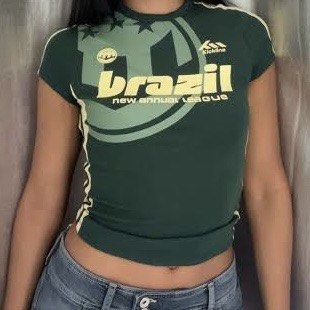 Authentic Bershka Brazil Top (Category: Shirts) located in Caloocan City. Submitted by stargy4l (Listing ID 1464315546, Image 2). Description: retails for 900 impulse purchase used 2x.