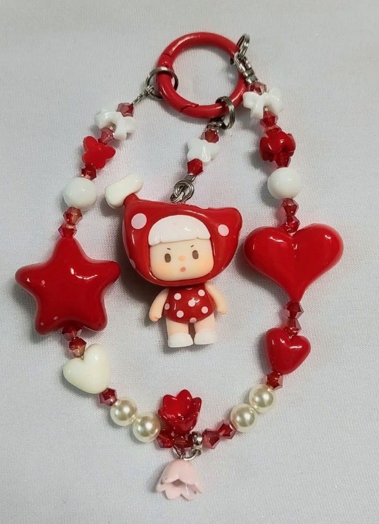 Authentic Bu Er banana red DiY charms (Category: Charms) located in Caloocan City. Submitted by jark_moonshop (Listing ID 1464287650, Image 1). Description: authentic blindbox beans buer DIY charms with marking. gift pouch and transparent blank tag is available with extra fee of 10pesos per set of pouch and blank tag for tag price can do lalamove or JNT .