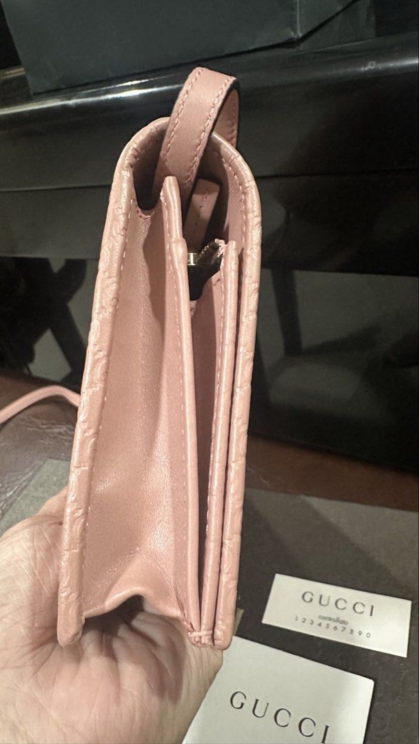 Authentic Gucci Sling Bag (Category: Luxury Bags & Wallets) located in Las Pinas. Submitted by marshmallowmax (Listing ID 1464218830, Image 3). Description: Guaranteed Authentic! Slightly used only. With box, paperbag, cards Can fit big size phones, removable strap.