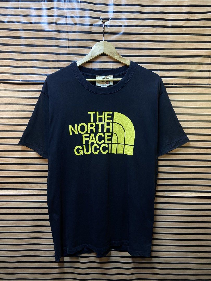 AUTHENTIC GUCCI X THE NORTH FACE “Graphic Tee” (Category: Tshirts & Polo Shirts ) located in Makati City. Submitted by drip.poww (Listing ID 1464236901, Image 1). Description: - Authentic Gucci x The North Face - Color: Black - Size: Large - Dimes: 23x29 - Authentic - Excellent condition - Need wash, fresh from bale - Material: 100% Cotton Please don’t expect too much—these are thrifted (ukay) items. 😊 !!STILL NEGOTIABLE!!.