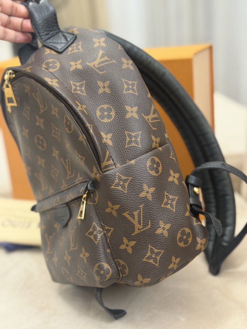 Authentic Louis Vuitton Monogram Palmspring Backpack PM size (Category: Backpacks) located in Manila. Submitted by maria_2326 (Listing ID 1464187372, Image 2). Description: Louis Vuitton Monogram Palmspring PM size | Guarantee Authentic W/box and dust bag Flaw: Please see last 2photos Location: Manila/QC.