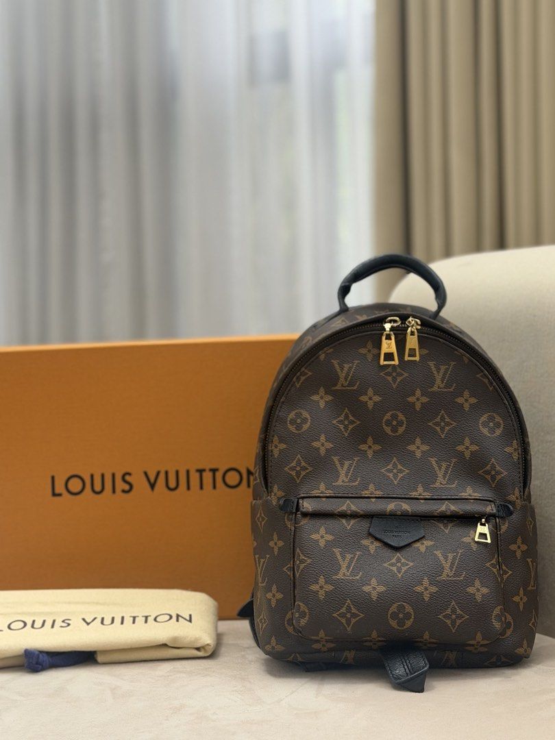 Authentic Louis Vuitton Monogram Palmspring Backpack PM size (Category: Backpacks) located in Manila. Submitted by maria_2326 (Listing ID 1464187372, Image 1). Description: Louis Vuitton Monogram Palmspring PM size | Guarantee Authentic W/box and dust bag Flaw: Please see last 2photos Location: Manila/QC.