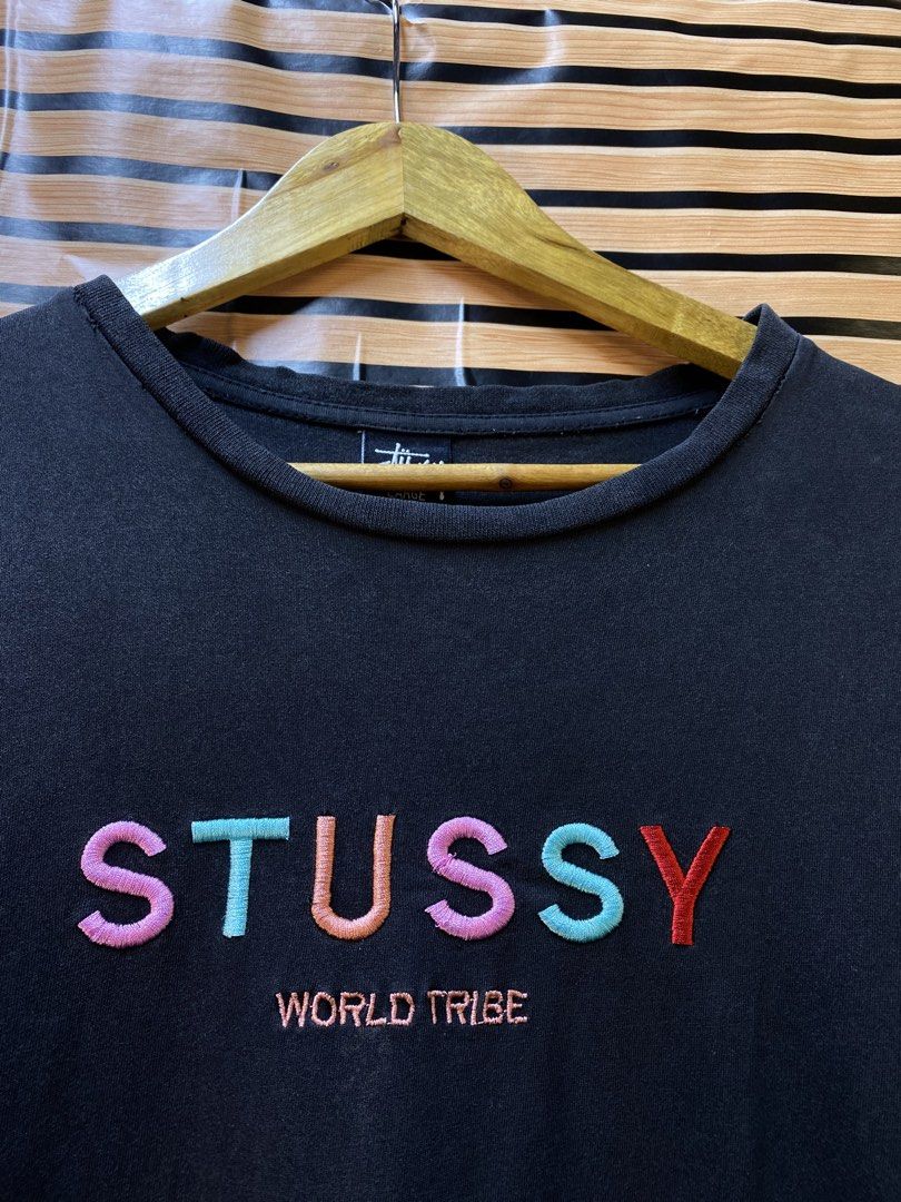 AUTHENTIC STUSSY EMBROID SCRIPT (Category: Tshirts & Polo Shirts ) located in Makati City. Submitted by drip.poww (Listing ID 1464232916, Image 3). Description: - Authentic Stussy - Color: Black - Size: Small - Dimes: 18x25 - Authentic - Excellent condition - Need wash, fresh from bale - Material: 100% Cotton Please don’t expect too much—these are thrifted (ukay) items. 😊 !!STILL NEGOTIABLE!!.