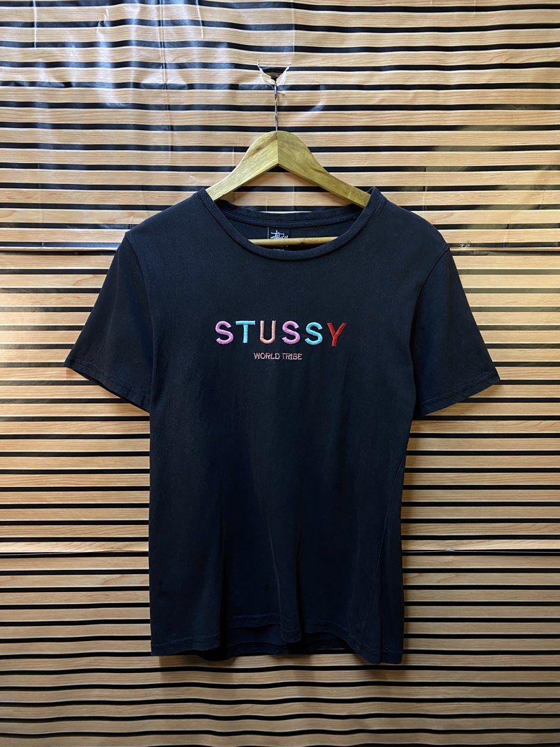 AUTHENTIC STUSSY EMBROID SCRIPT (Category: Tshirts & Polo Shirts ) located in Makati City. Submitted by drip.poww (Listing ID 1464232916, Image 1). Description: - Authentic Stussy - Color: Black - Size: Small - Dimes: 18x25 - Authentic - Excellent condition - Need wash, fresh from bale - Material: 100% Cotton Please don’t expect too much—these are thrifted (ukay) items. 😊 !!STILL NEGOTIABLE!!.