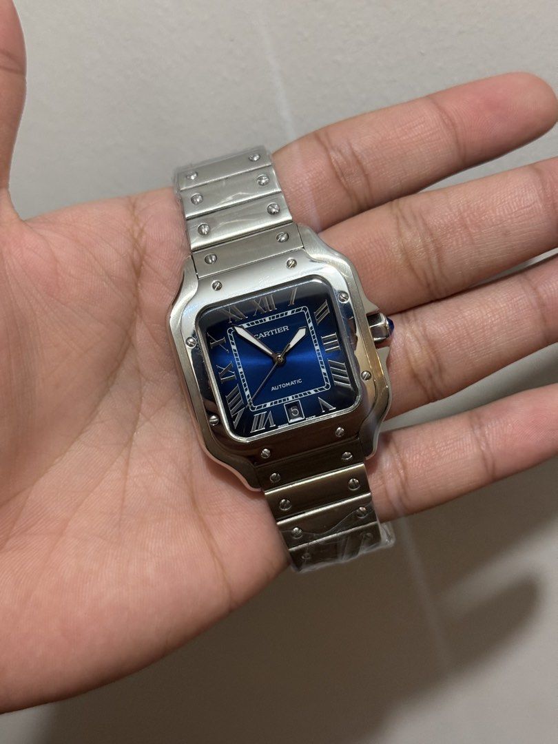 AUTOMATIC C4RTIER BLUE DIAL (Category: Men's Watches) located in Navotas City. Submitted by kuya-pao (Listing ID 1464325320, Image 2). Description: Pure Stainless steel Automatic Movement With RED BOX Clean no issue Can do COD .