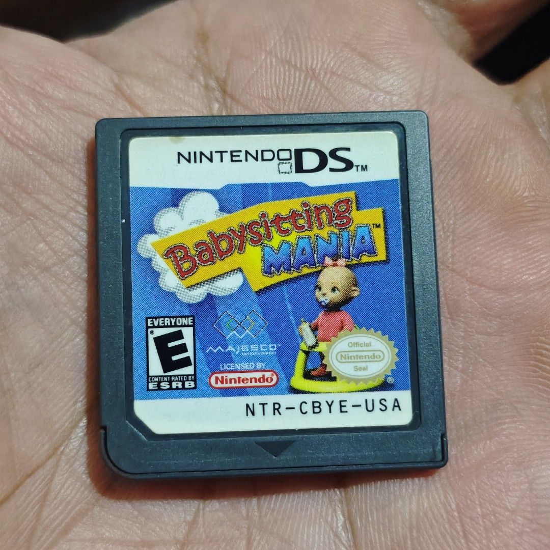 Babysitting Mania DS Game Authentic (Category: Nintendo) located in Quezon City. Submitted by shopme_gadget30 (Listing ID 1464295694, Image 1). Description: kindly read the details first for sale fixed price mint Condition tested and working game card only compatible to Nintendo 3ds/DS usa region qc area meet up: sm north shipping fee must shoulder by the buyer via lalamove or grab payment: bdo/gcash happy gaming everyone.