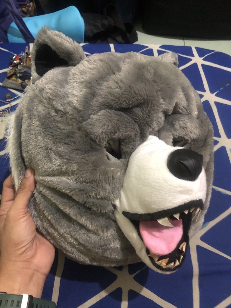 Bad Wolf large adult plush mask (Category: Plushies & Soft Toys) located in Quezon City. Submitted by markgolveo (Listing ID 1464154179, Image 2). Description: Bad Wolf large adult plush mask Wear on part of its teeth Cloth material wear .