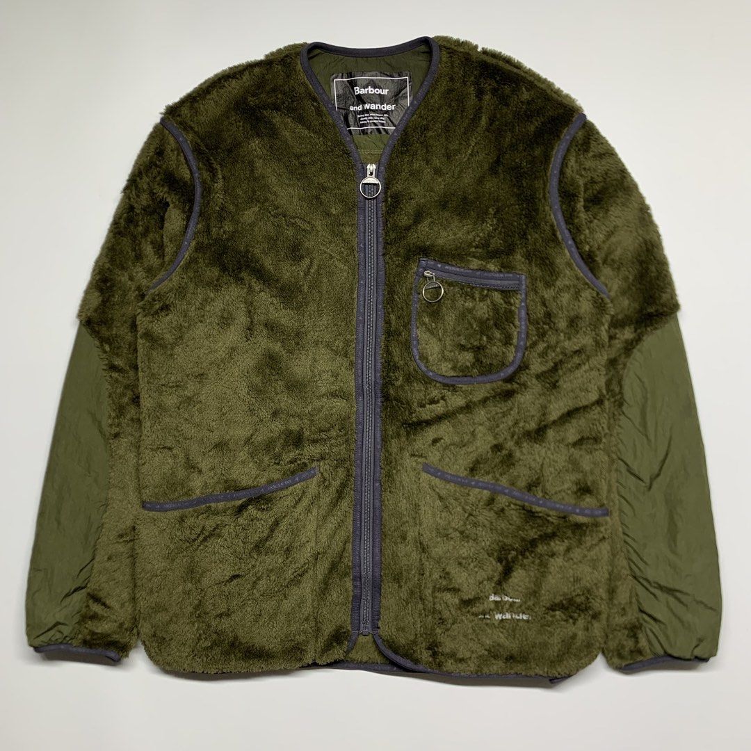 Barbour andwander - Fleece Zip Jacket (Category: Coats, Jackets and Outerwear) located in Manila. Submitted by shottas_21 (Listing ID 1464299194, Image 2). Description: Barbour andwander - Fleece Zip Jacket SIZE - Small CONDITION - 9/10 Polyester fleece jacket. Elasticized trim throughout. Crewneck • Zip closure • Zip and patch pockets • Logo embroidered at front • Shirttail hem • Taffeta panel at sleeves • Logo-engraved antiqued gunmetal-tone ha