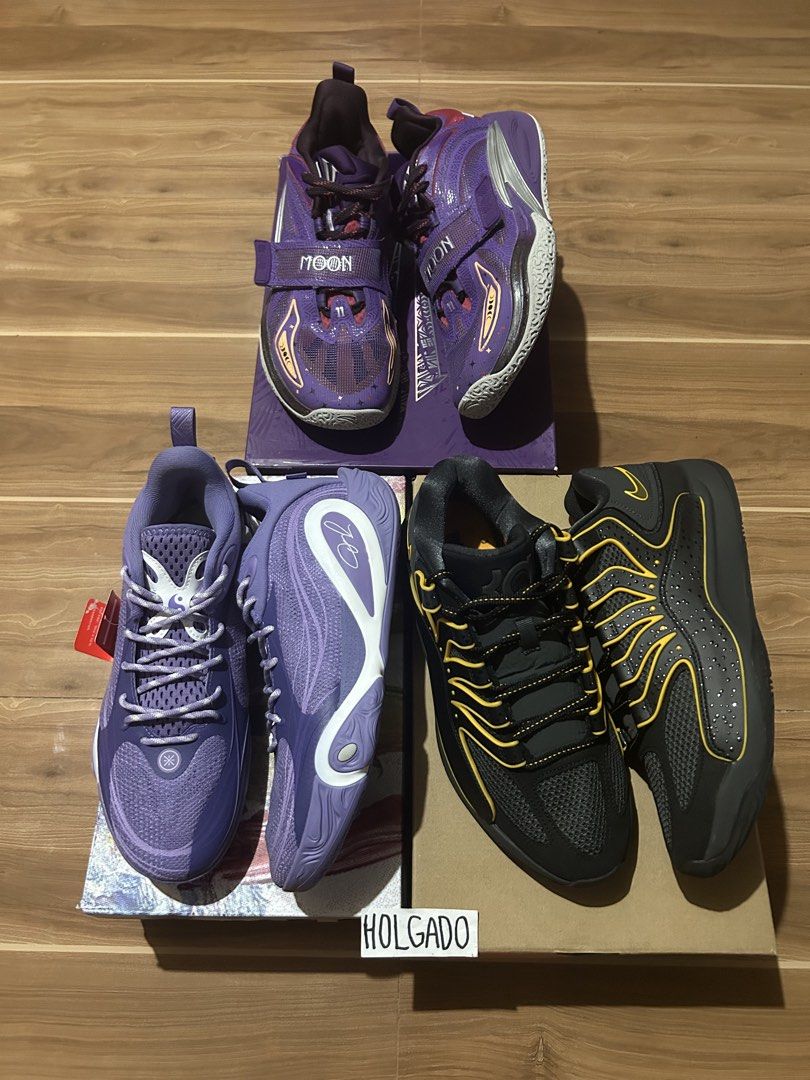 BASKETBALL SHOES STEALS❗️ (Category: Sneakers) located in Manila. Submitted by kickscouture (Listing ID 1464153432, Image 1). Description: KD 18 EP Black University - Size 9.5US Brandnew Complete ₱4,000 only! Dlo 1 Lavender - Size 9US Brandnew Complete ₱3,500 only! Anta Kai Moon - Size 11US Used Complete ₱3,000 only! All pairs are 100% authentic / money back if proven fake. 🚚Lalamove / LBC / Meetups 📍Trece, Cavite kickscouture_ on instagram.