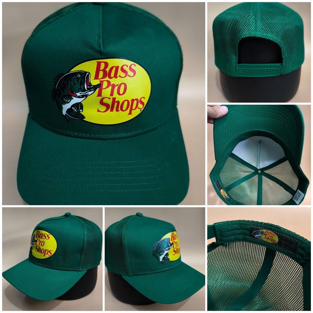 Bass Pro Shops Trucker Hat - Multiple Colors Available (Category: Caps & Hats) located in Lucena. Submitted by mbraga09 (Listing ID 1464155530, Image 3). Description: - Classic Bass Pro Shops trucker hat - Breathable mesh back - Adjustable snapback closure for a custom fit - Available colors: grey, light blue, green, orange, royal blue - Ideal for fishing trips and casual wear - Show your love for the outdoors.