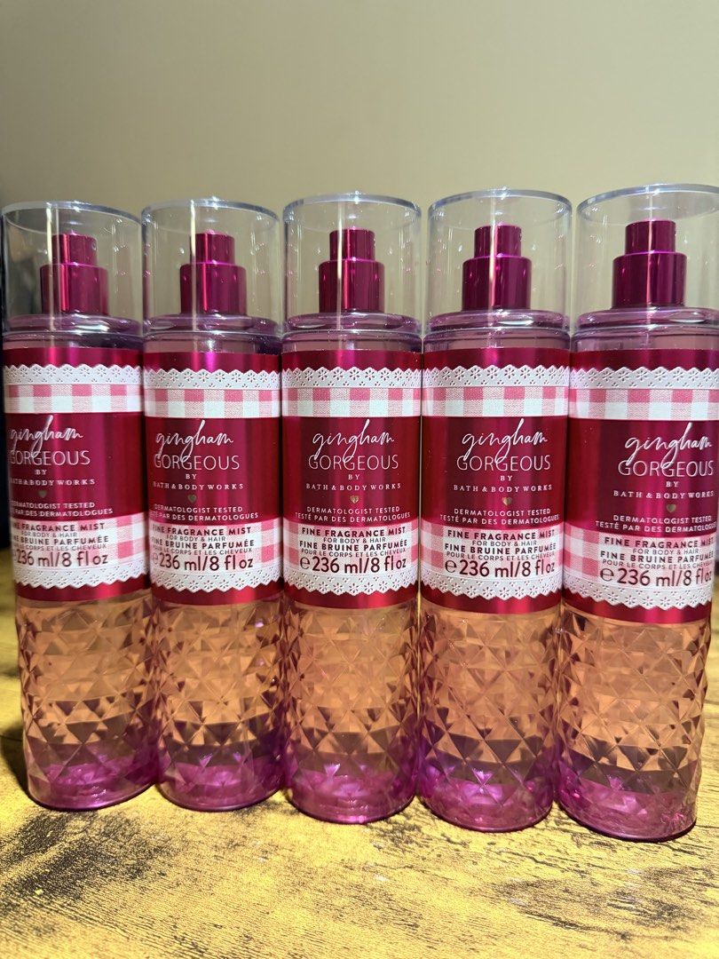 Bath & Body Works - Gingham Gorgeous (Category: Fragrance & Deodorants) located in Muntinlupa City. Submitted by loise04 (Listing ID 1464167462, Image 1). Description: - Bath & Body Works Gingham Gorgeous Fine Fragrance Mist - 236 ml / 8 fl oz - Features a delightful scent perfect for everyday wear.