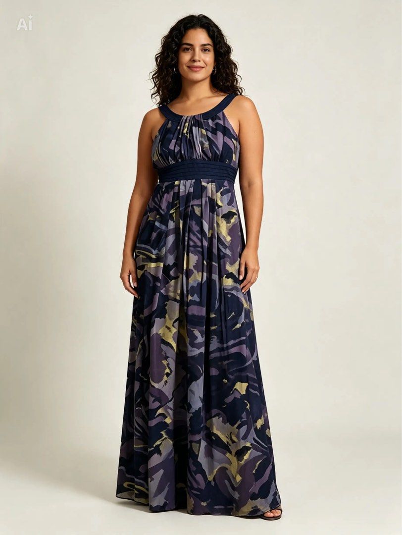 BCBG MAX AZRIA (Category: Dresses) located in Davao. Submitted by sart0ria85 (Listing ID 1464204284, Image 2). Description: A sleeveless beach long dress in printed eggplant violets and purples. Evening gown. 100% SILK MADE IN CHINA 🇨🇳 MEDIUM. Size 6 EXCELLENT CONDITION (92/100).