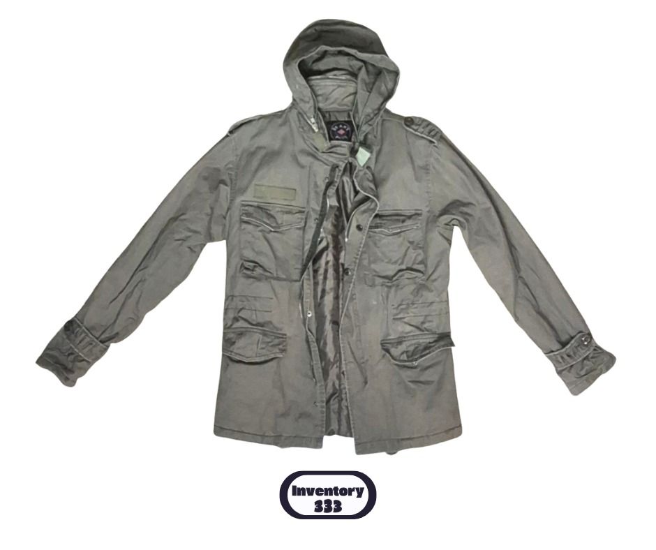 BEAMS PLUS Hooded Military Jacket Green (Category: Coats, Jackets and Outerwear) located in Taguig. Submitted by regimennn (Listing ID 1464292450, Image 1). Description: Beams Plus - Men's Military Utility Field Jacket / Hooded M-65 Style Parka Functional wear and complete cargo pockets Size Large 22 x 26.