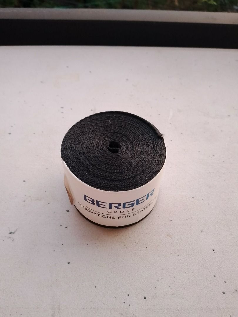 Berger Group Flex SC Seatbelt Webbing (Category: Other Automotive Parts and Accessories) located in Rizal. Submitted by bargokarl (Listing ID 1464247949, Image 1). Description: Berger Seatbelt Webbing Replacement Roll (Made in Germany) - Brand New **PRICE:** ₱200 **DESCRIPTION:** ✨ **Berger Group Car Seatbelt Webbing Strap Roll** ✨ 📌 **Price:** ₱200 na lang! 📌 **Condition:** Brand New / Sealed 📌 **Brand:** Berger Group (Made in Germany) 📌 **C