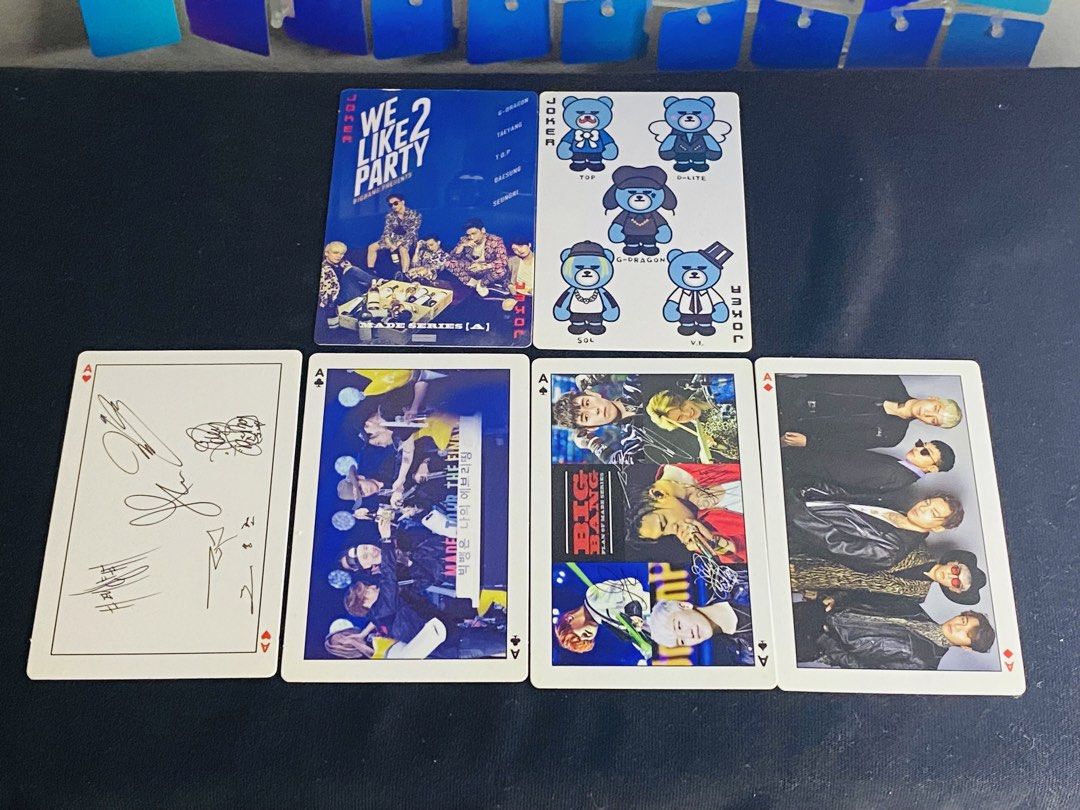 Bigbang Playing Cards (Category: Board Games & Puzzles) located in Manila. Submitted by kawaii_omocha_est2020 (Listing ID 1464312396, Image 2). Description: Complete. ✅ Mine Now, Pay Now ✅ Please check all photos for complete details. ✅ Please manage your expectations, most items are preloved and not for those who are sensitive about condition. ✅ Actual color may vary due to lighting conditions. ✅ Due to limited reply quota, I will only entertain