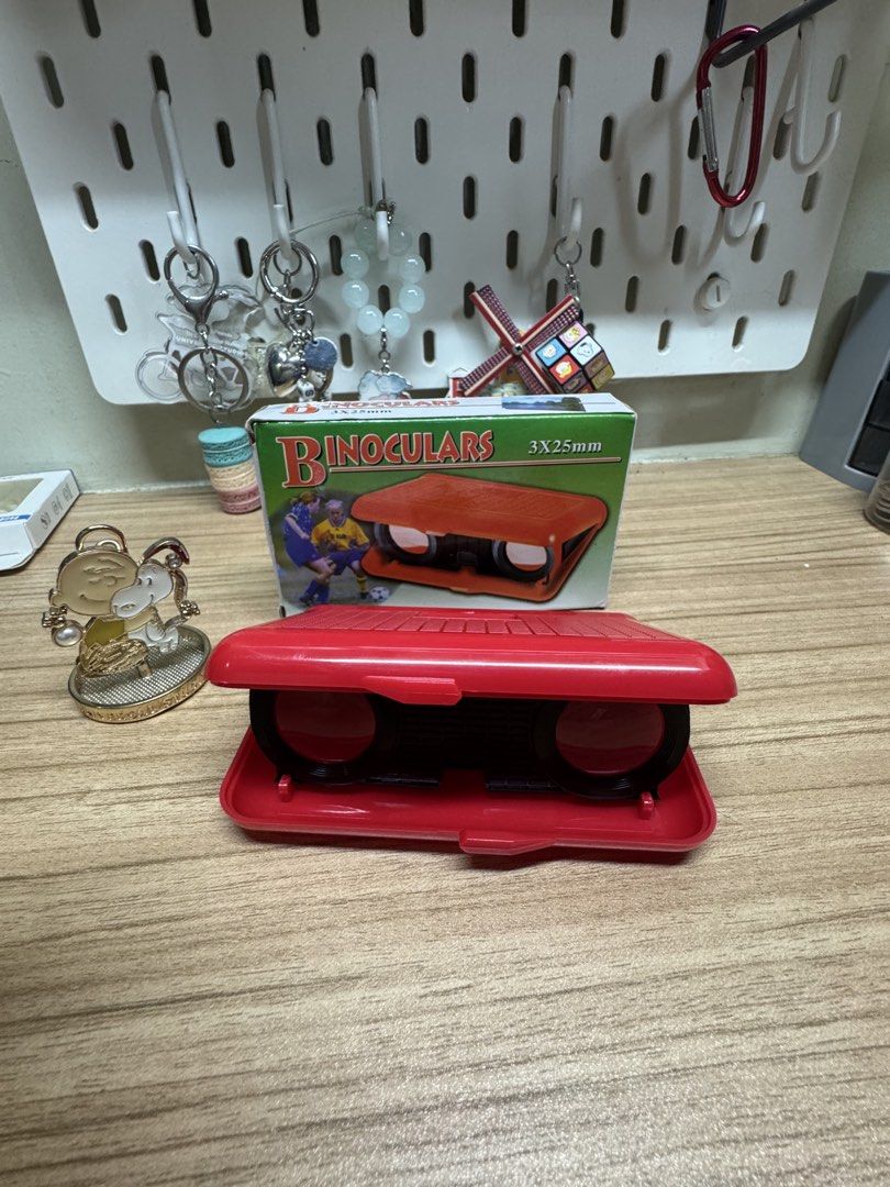 Binoculars 3x25mm Red with Box (Category: Hiking & Camping) located in Manila. Submitted by xenasales (Listing ID 1464140728, Image 3). Description: - Red binoculars with 3x25mm magnification - Ideal for kids or casual use - Compact and easy to handle - Includes original box (box shows some wear) - Get a closer look at the world around you!.
