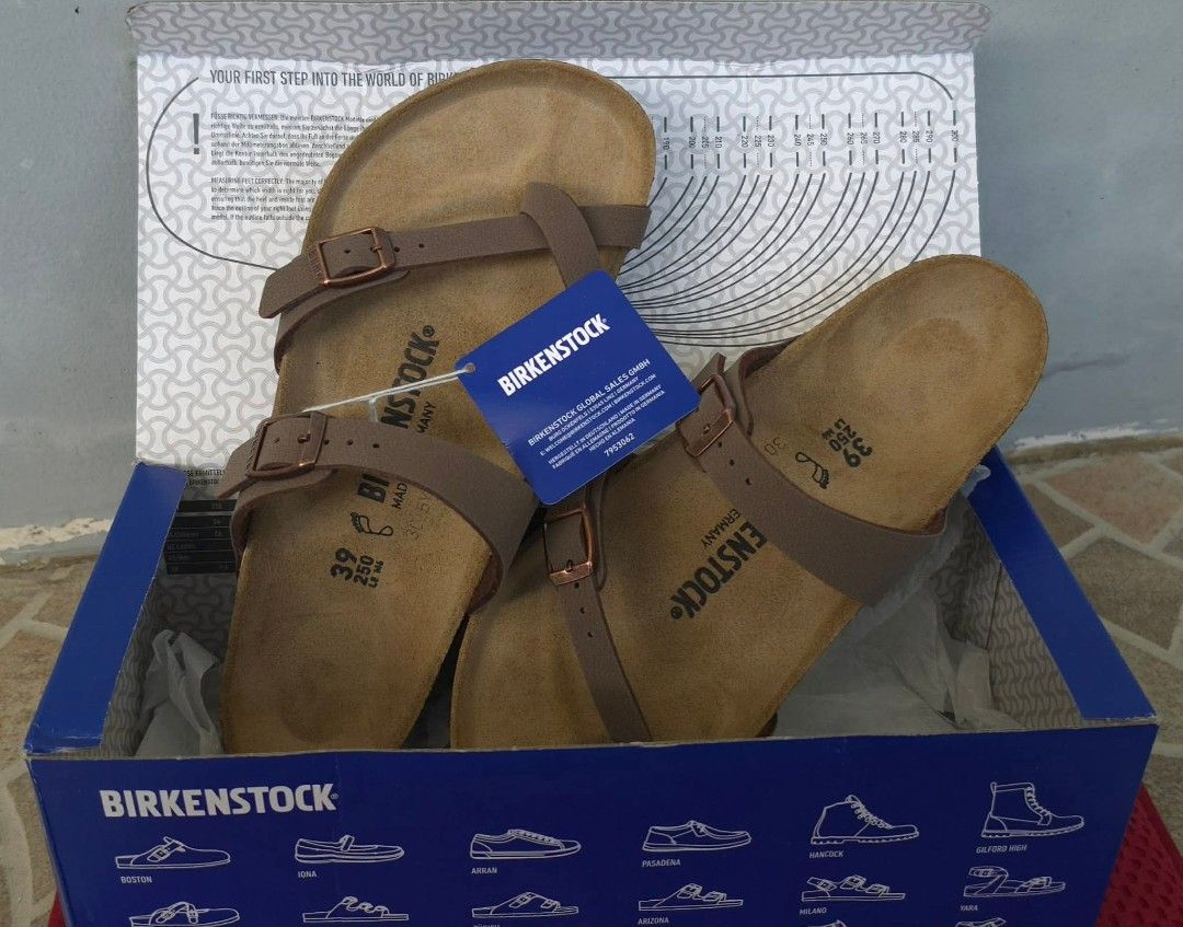 Birkenstock Mayari Mocca Sandals Size 39 EU (Category: Slippers & Slides) located in Binangonan. Submitted by lynshandy1969 (Listing ID 1464155849, Image 3). Description: -Men's Birkenstock Mayari Sandals - Color: Mocca - Size: 39 EU (UK 5.5 / US L 8.0 M 6.0) - Fit: Regular - Origin: Made in Germany - Includes: Original box - Ideal for: Everyday wear.