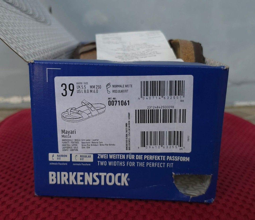 Birkenstock Mayari Mocca Sandals Size 39 EU (Category: Slippers & Slides) located in Binangonan. Submitted by lynshandy1969 (Listing ID 1464155849, Image 1). Description: -Men's Birkenstock Mayari Sandals - Color: Mocca - Size: 39 EU (UK 5.5 / US L 8.0 M 6.0) - Fit: Regular - Origin: Made in Germany - Includes: Original box - Ideal for: Everyday wear.