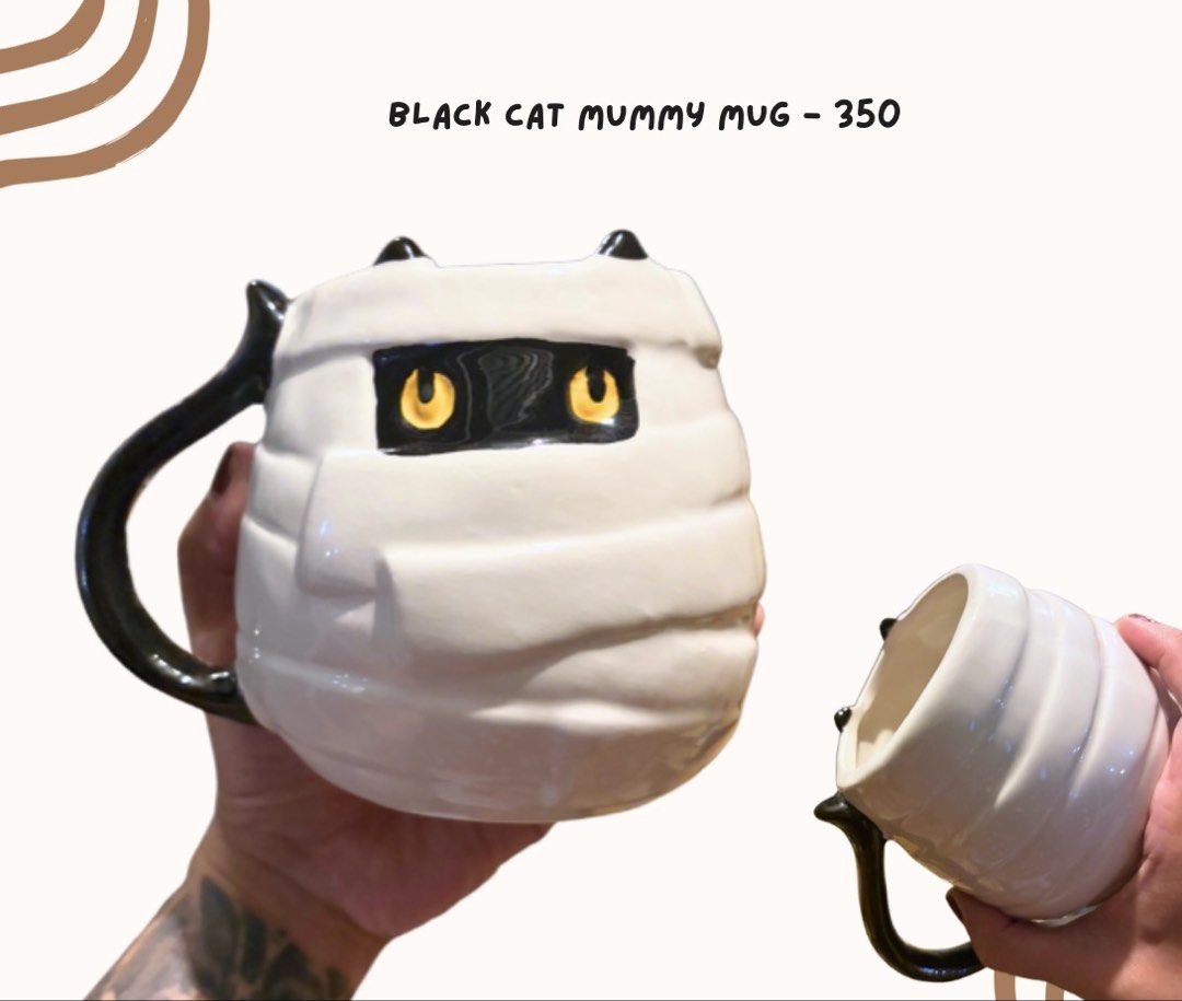 Black Cat Mummy Big Mug (Category: Coffee & Tea Tableware) located in Pasig City. Submitted by homeyvibesph (Listing ID 1464291967, Image 1). Description: .