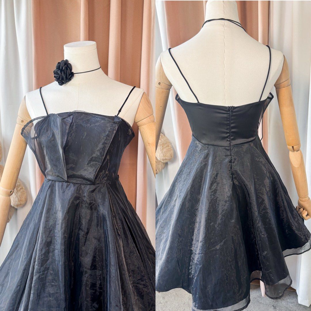 Black Organza Spaghetti Strap Dress (Category: Dresses) located in General Trias. Submitted by Ashantyscollezion (Listing ID 1464317931, Image 3). Description: ✏️𝘒𝘪𝘯𝘥𝘭𝘺 𝘕𝘰𝘵𝘦: - 𝘗𝘭𝘦𝘢𝘴𝘦 𝘤𝘩𝘦𝘤𝘬 𝘢𝘭𝘭 𝘥𝘦𝘵𝘢𝘪𝘭𝘴 𝘪𝘯 𝘵𝘩𝘦 𝘤𝘢𝘱𝘵𝘪𝘰𝘯𝘴. - 𝘋𝘪𝘮𝘦𝘯𝘴𝘪𝘰𝘯𝘴 𝘢𝘭𝘳𝘦𝘢𝘥𝘺 𝘰𝘯 𝘵𝘩𝘦 𝘱𝘩𝘰𝘵𝘰. -𝘱𝘦𝘵𝘵𝘪𝘤𝘰𝘢𝘵, 𝘳𝘪𝘣𝘣𝘰𝘯 𝘢𝘯𝘥 𝘰𝘵𝘩𝘦𝘳 𝘴𝘵𝘺𝘭𝘪𝘯𝘨 𝘪𝘵𝘦𝘮𝘴 𝘢𝘳𝘦 𝘯𝘰𝘵 𝘪𝘯𝘤𝘭𝘶𝘥𝘦𝘥. 𝘍𝘰𝘳 𝘧𝘭𝘢𝘸