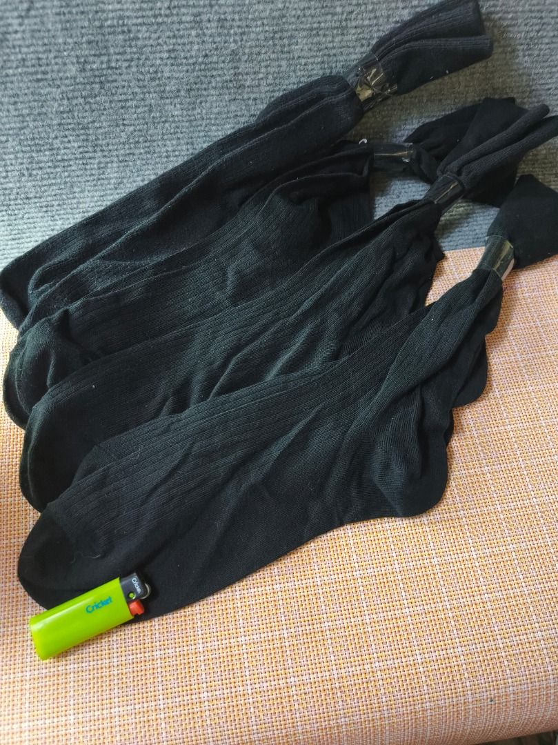 Black Socks (4 Pairs) (Category: Socks) located in San Leonardo. Submitted by burgossanleonardo.12345 (Listing ID 1464187731, Image 2). Description: - Bundle of 4 pairs of black socks - Ribbed texture - Mid-calf length - Thin and breathable fabric - Secured with elastic bands - Ideal for everyday wear.
