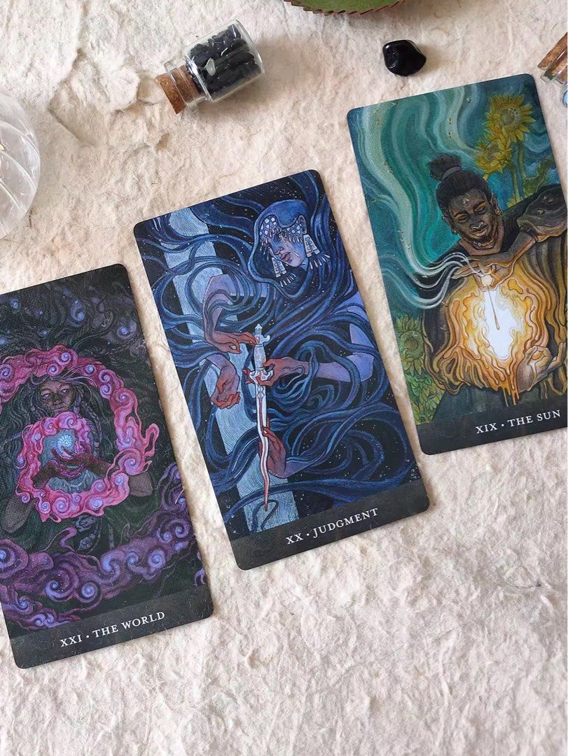 BLOOD MOON TAROT DECK AUTHENTIC SEALED (Category: Card Packs) located in Cabanatuan. Submitted by lyz.tarotcollector (Listing ID 1464159080, Image 2). Description: 🌕🩸 BLOOD MOON TAROT BY SAM GUAY 🩸🌕 PRE-ORDER • BRAND NEW & SEALED A 78-card tarot deck fully illustrated in watercolor by Sam Guay, filled with dreamlike imagery, personal mythology, nature, and emotional landscapes. The borderless cards feature a linen finish and the Minor Arcana 