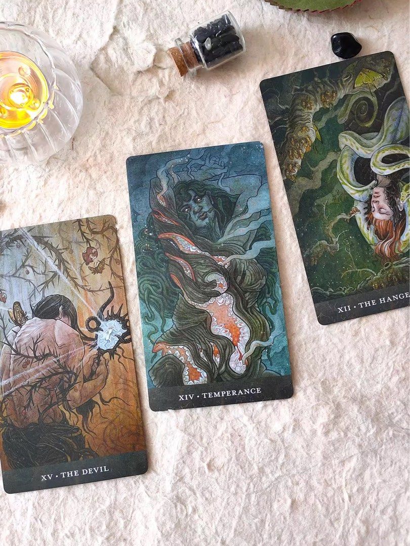 BLOOD MOON TAROT DECK AUTHENTIC SEALED (Category: Card Packs) located in Cabanatuan. Submitted by lyz.tarotcollector (Listing ID 1464159080, Image 3). Description: 🌕🩸 BLOOD MOON TAROT BY SAM GUAY 🩸🌕 PRE-ORDER • BRAND NEW & SEALED A 78-card tarot deck fully illustrated in watercolor by Sam Guay, filled with dreamlike imagery, personal mythology, nature, and emotional landscapes. The borderless cards feature a linen finish and the Minor Arcana 