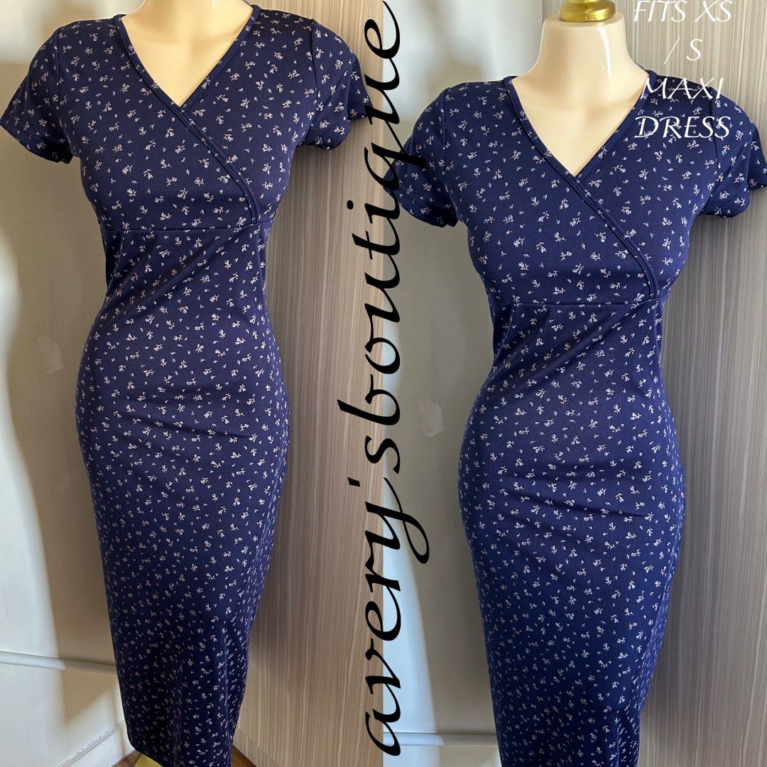 Blue floral ditsy maxi dress - SMALL (Category: Dresses) located in Quezon City. Submitted by averysboutiqueonfb (Listing ID 1464184565, Image 1). Description: ‼️PRICE IS NOT NEGOTIABLE‼️ 📍Location: Munoz,Quezon city. 🧾MOP: Gcash/BDO/Maya/Maribank 🚚MOD: J&T/Lalamove ❌No rush shipping ❌Measurements not available for certain items .