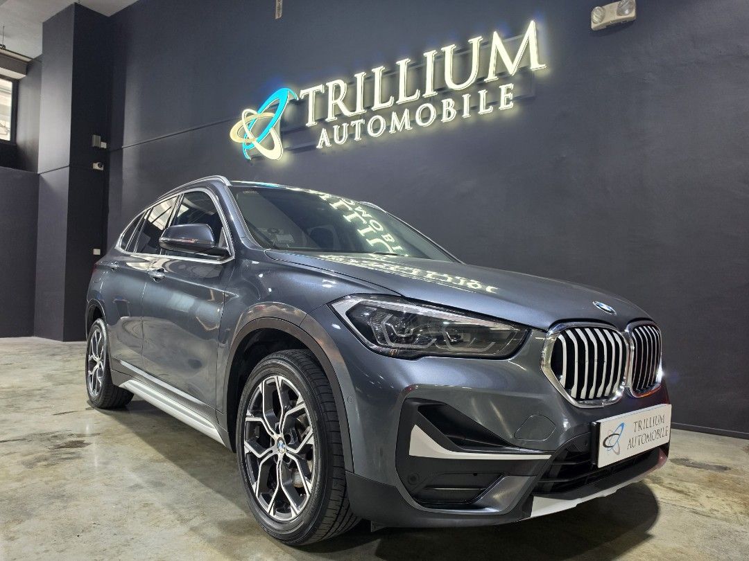 BMW X1 sDrive18i X Line (A) (Category: Used Cars) located in Singapore. Submitted by trillium.auto (Listing ID 1464287478, Image 2). Description: 🚘 Vehicle Features 1.5L TwinPower Turbo, 134bhp, 220Nm torque, 7 speed DCT, LED headlights, keyless entry & push start. 🚘 Accessories 18" rims, multifunction steering, voice control, reverse camera/sensors, parking assist, iDrive with navigation. kick boot release. rear aircon. 🚘 Description Facelift