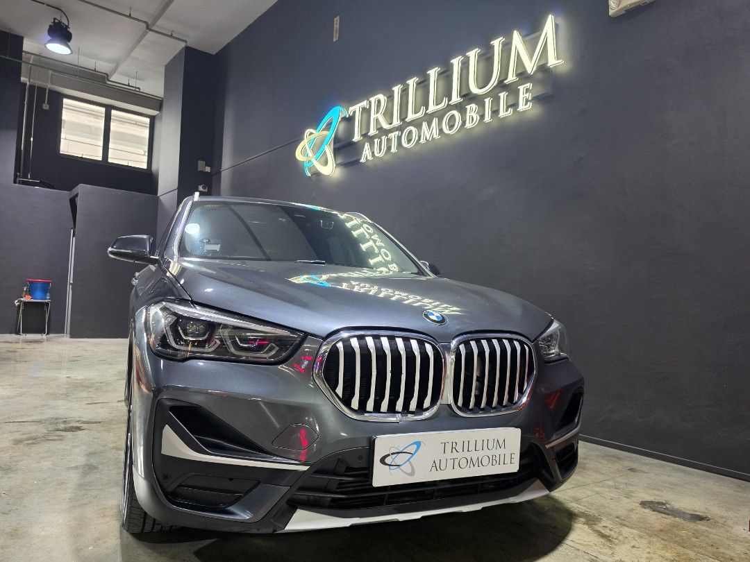 BMW X1 sDrive18i X Line (A) (Category: Used Cars) located in Singapore. Submitted by trillium.auto (Listing ID 1464287478, Image 1). Description: 🚘 Vehicle Features 1.5L TwinPower Turbo, 134bhp, 220Nm torque, 7 speed DCT, LED headlights, keyless entry & push start. 🚘 Accessories 18" rims, multifunction steering, voice control, reverse camera/sensors, parking assist, iDrive with navigation. kick boot release. rear aircon. 🚘 Description Facelift