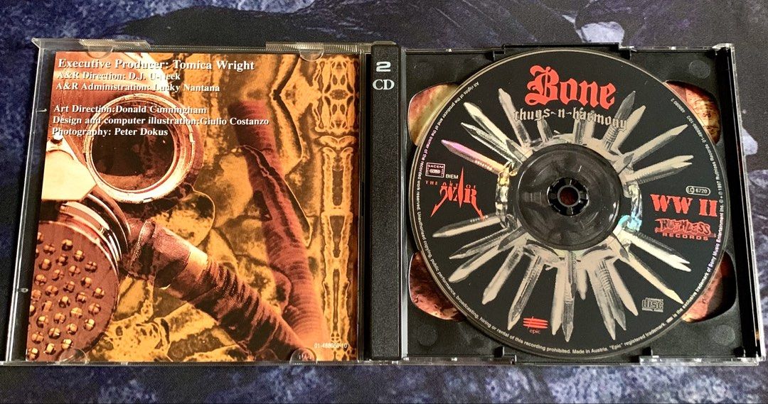 Bone thugs~n~harmony (2cd) (Category: CDs & DVDs) located in Cebu City. Submitted by warm.aries13 (Listing ID 1464284072, Image 2). Description: Bone thugs~n~harmony The art of war (double Cd) ₱1350 Made in Austria Mint.