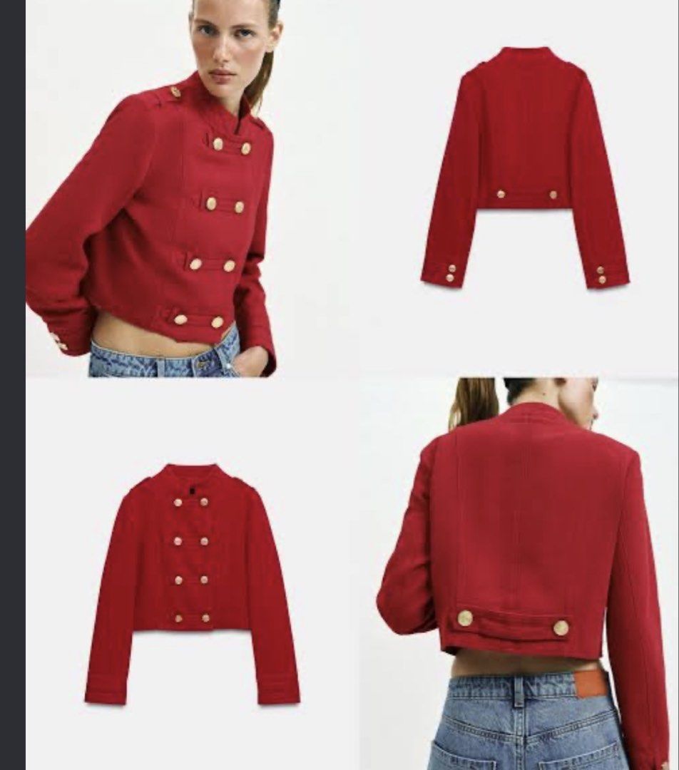 Brand New ZARA double breasted jacket red medium (Category: Coats, Jackets and Outerwear) located in Pasig City. Submitted by jennieshoppe (Listing ID 1464291621, Image 2). Description: .