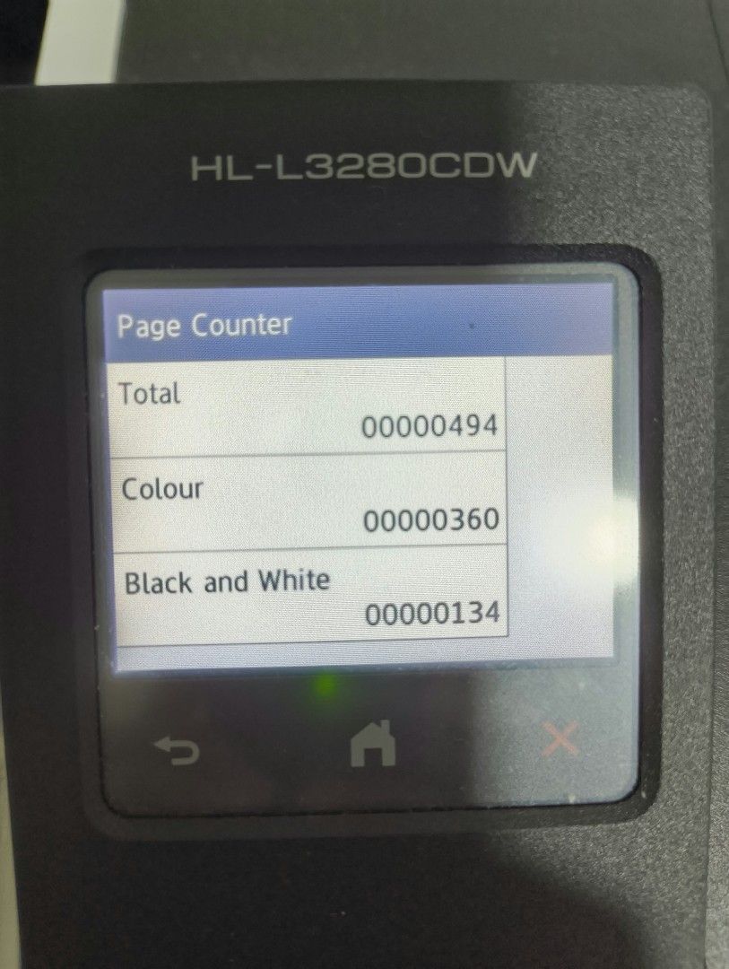 Brother HL-L3280CDW Color Laser Printer (Category: Printers, Scanners & Copiers) located in Antipolo. Submitted by lizatoy (Listing ID 1464351663, Image 2). Description: Brother HL-L3280CDW Color Laser Printer 💰 Selling Price: ₱16,000 negotiable ✨ Very lightly used - only 494 pages printed in total Details: 📅 Purchased: December 4, 2025 🏪 Purchased from: HAB Online Store 🛡️ Still under warranty 📄 Total page count: 494 pages (Color: 360 pages