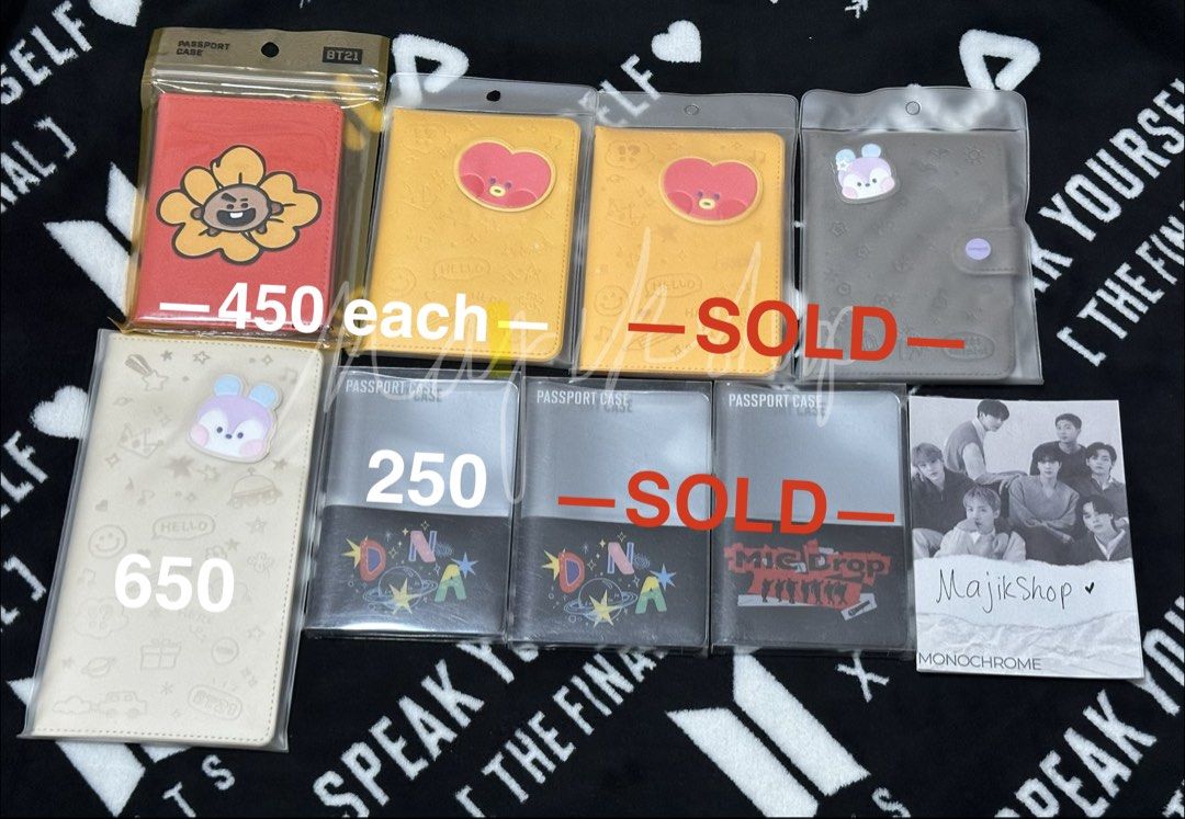 BTS / BT21 Passport Case (Category: K-Wave Merchandise) located in Cavite. Submitted by majikshop (Listing ID 1464173445, Image 1). Description: BTS / BT21 Passport Case See price on the photo All official & onhand✨ 🏷️ tata mang shooky dna passport cover.
