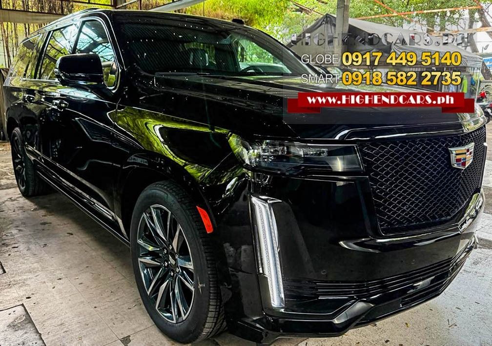 Cadillac Escalade Full Options 2024 Auto (Category: New Cars) located in Manila. Submitted by highendcars (Listing ID 1438055012, Image 1). Description: 2024 CADILLAC ESCALADE FULL OPTIONS CALL: 09174495140 WWW.HIGHENDCARS.PH Engine: 6.2L V8 Transmission: 10-speed automatic Drive: Four-Wheel Drive (4WD) Interior: Executive second-row seating, console refrigerator, 36-speaker AKG audio FULL OPTIONS Brand New Ready Stock HIGHENDCARS.PH -- For every