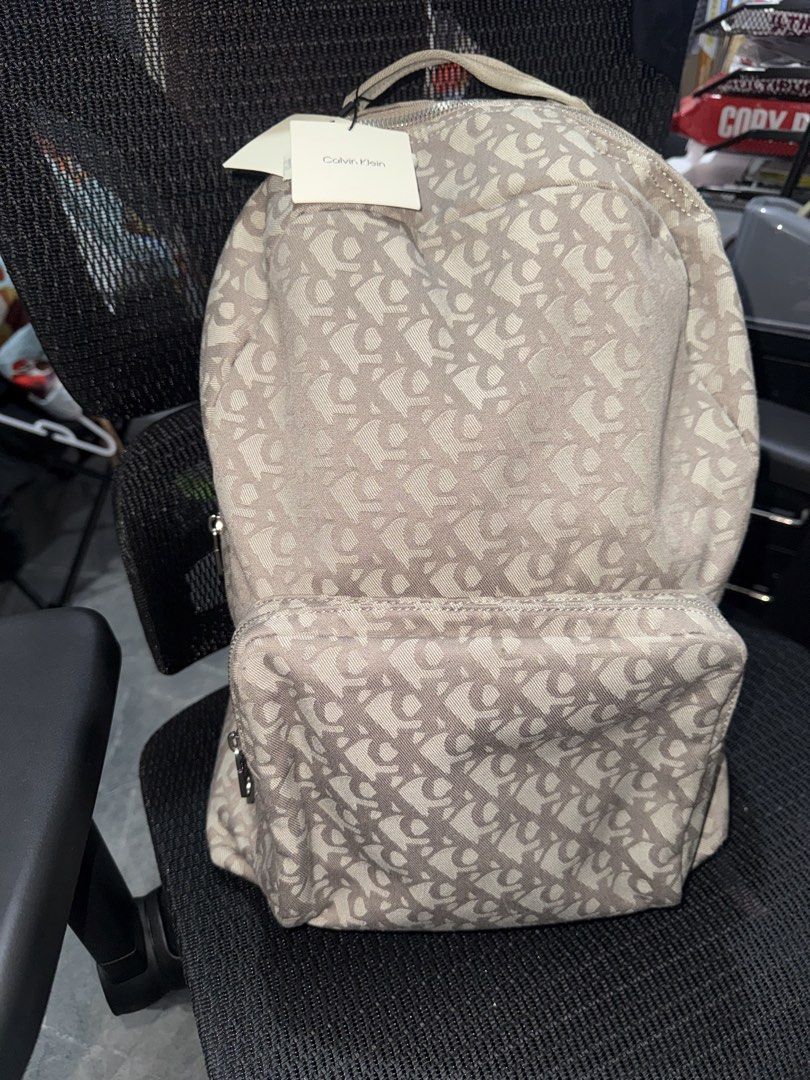 Calvin Klein Monogram Jacquard Zip Backpack (Category: Backpacks) located in Manila. Submitted by angelsdepot (Listing ID 1464140919, Image 1). Description: Calvin Klein Backpack brandnew. Unisex sobrang ganda in actual..