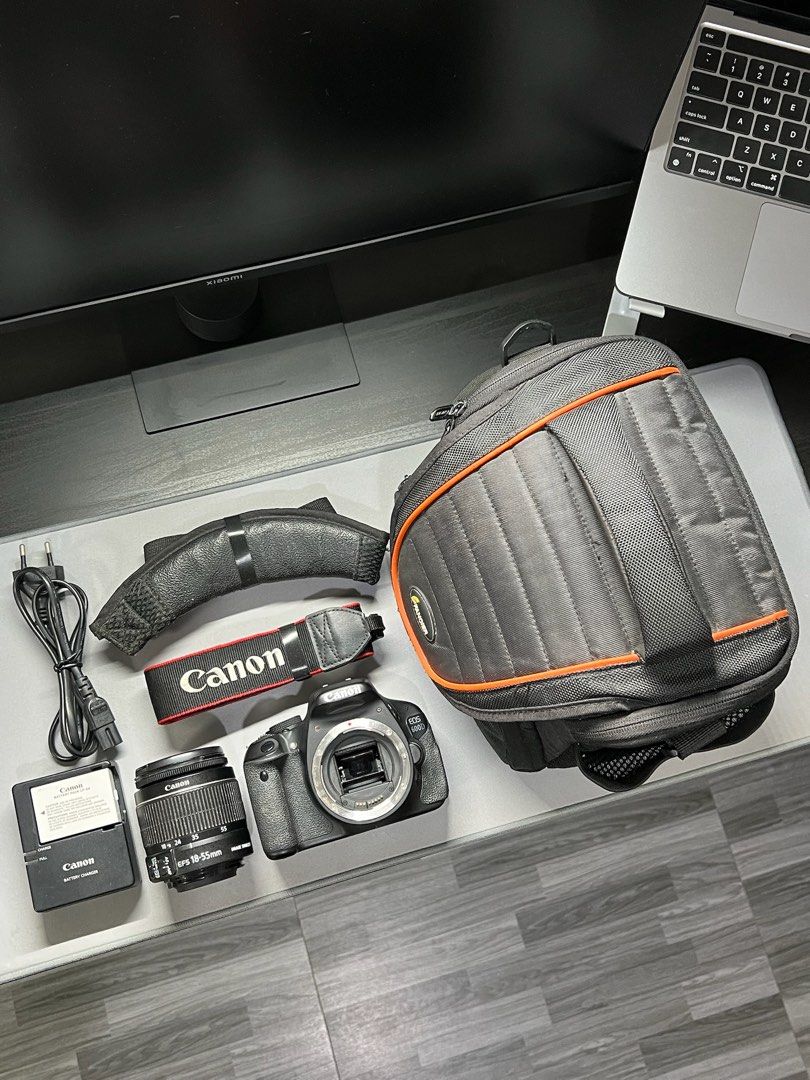 Canon EOS 600D with EF-S 18-55mm IS Kit Lens (Category: Cameras) located in Malabon City. Submitted by enricogomez (Listing ID 1464182450, Image 2). Description: Canon EOS 600D with EF-S 18-55mm IS Kit Lens • good condition • shutter count: 20k • honest issue: dark corners (vignette) on lcd only. hindi affected output Inclusions • canon EOS 600D • 18-55mm IS • battery • charger • camera strap • camera bag Preferably meetup only for safe transacti
