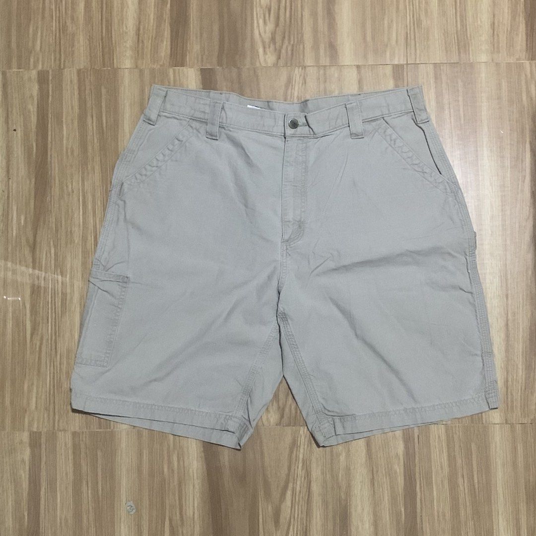 Carhartt jorts B147 tan (Category: Shorts) located in Talisay. Submitted by deethriftshopph (Listing ID 1464320143, Image 1). Description: Carhartt B147 Tan DM📥📥.