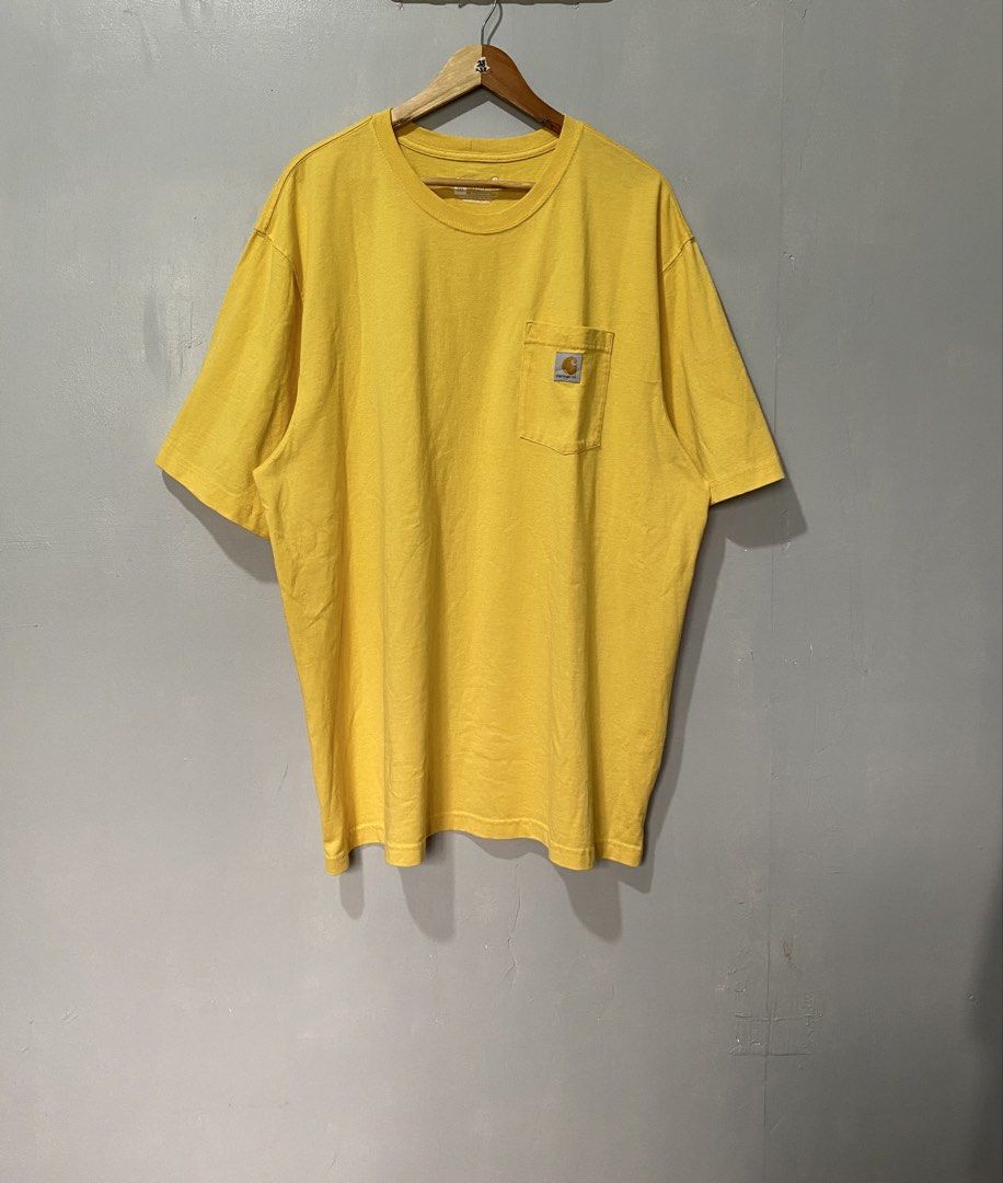 CARHARTT K87 (Category: Tshirts & Polo Shirts ) located in Quezon City. Submitted by fast_break (Listing ID 1464160834, Image 3). Description: CARHARTT K87 COLOR: YELLOW SIZE: XXL ON TAG DIMES: W28 x 33L📏 COLOR RATE:9.8/10 EXCELLENT CONDITION AS NEW ✅ NO ISSUE LOC:NOVA QC📍 DM TO PURCHASE 💌.