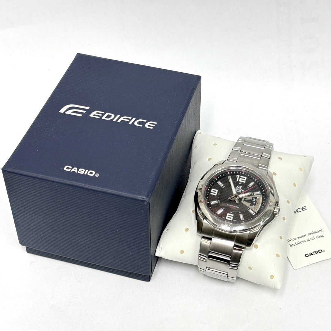 Casio Edifice 賽車系列男士手錶多款 （分類：手錶）位於 Hong Kong。 由 mx5mini 提交（商品編號 1461853624，圖片 5）。簡介： 最後更新：04-10-26 全新日本Casio Edifice賽車系列男士手錶四款，全新電池全部功能操作正常，跟原裝盒及說明書，清貨均一特價售每款@$450 🥰信心保證七天有壞包換 🚚順豐優惠：免運費寄順豐站或智能櫃自提，亦可美孚地鐵站相約交收，有意請PM 㩒入上面淺綠色 [mx5mini] 入去睇吓我其他4K碟，仲有記得㩒埋「追縱」及在 [設定] 入面開著推播通知，就會自動提醒下次我有新post 出！ **FREE Shipping 。